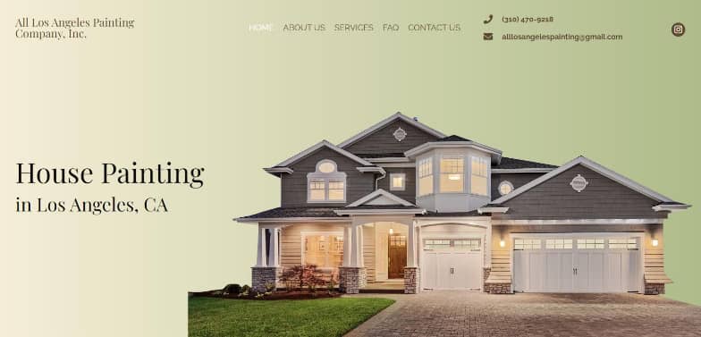 Painting Website Design: Get a Lead Generating Website 4 Alllosangelespaintingcompany.com