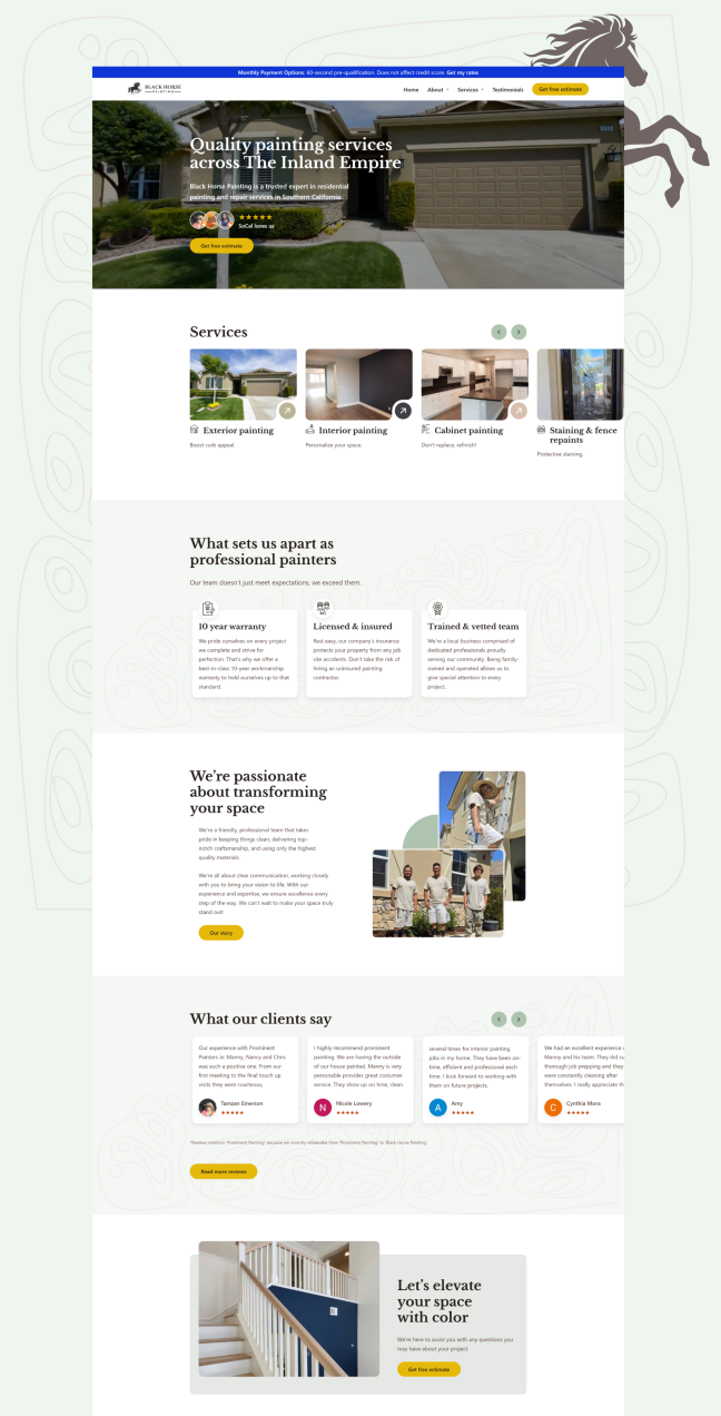 Blackhorsepainting.com Portfolio Showcase