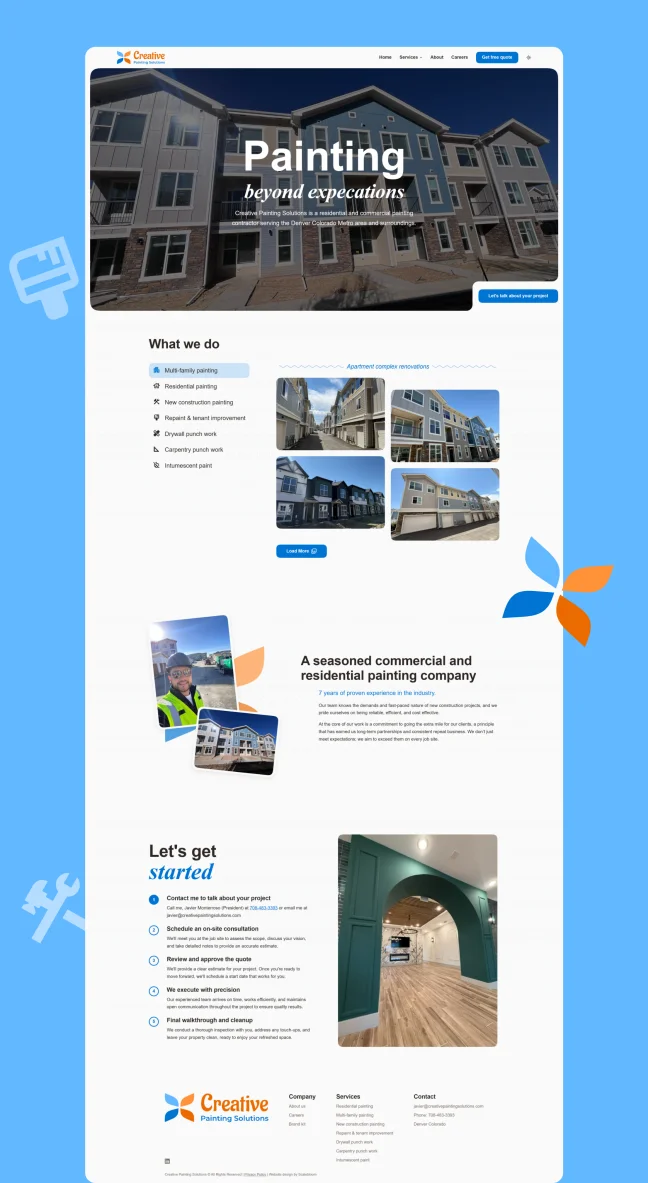 Creativepaintingsolutions.com portfolio showcase